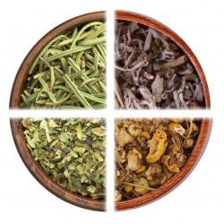 عرض: مجموعة أعشاب أكليل الجبل، بابونج، مرامية وبردقوش