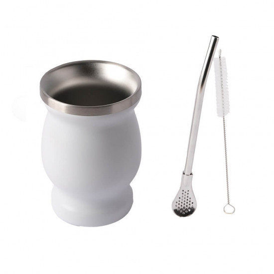 كوب متة مع مصاص وفرشاة تنظيف كوب متة مع مصاص وفرشاة تنظيف