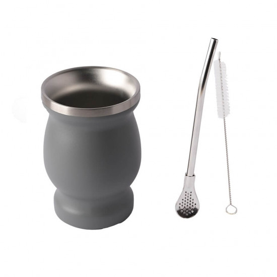 كوب متة مع مصاص وفرشاة تنظيف كوب متة مع مصاص وفرشاة تنظيف