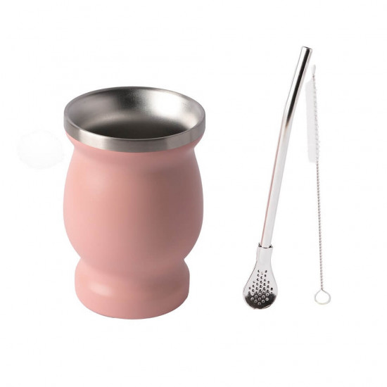 كوب متة مع مصاص وفرشاة تنظيف كوب متة مع مصاص وفرشاة تنظيف