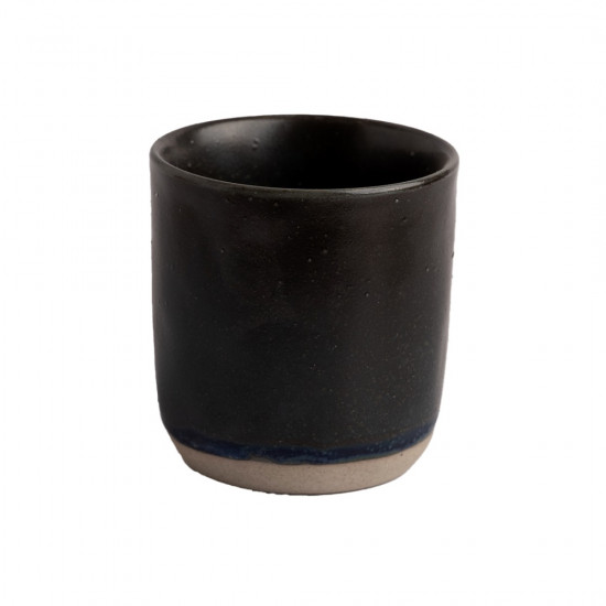 كوب سيراميك رمادي فحمي بطبقة خزفية كوب سيراميك رمادي فحمي بطبقة خزفية