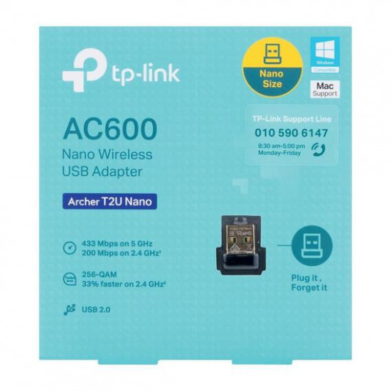 محول يو إس بي لاسلكي نانو TP-Link Archer T2U Nano AC600