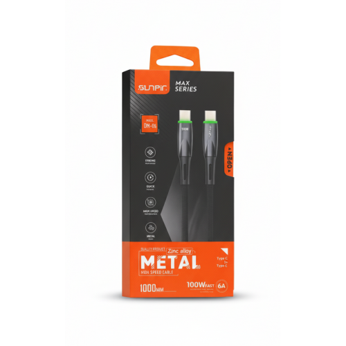 Type C To Type C  "MAX SERIES" كابل شحن عالي السرعة  Type C To Type C  "MAX SERIES" كابل شحن عالي السرعة