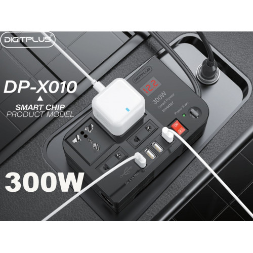 محول شحن للسيارة متعدد المنافذ بقوة 300 واط محول شحن للسيارة متعدد المنافذ بقوة 300 واط