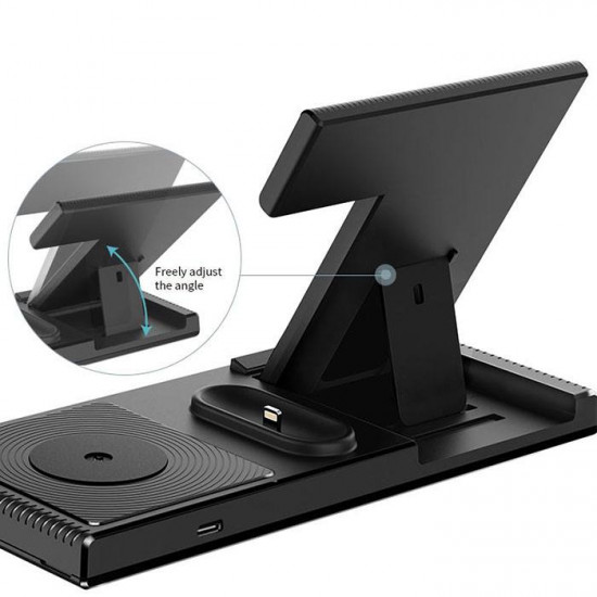 قاعدة شحن لاسلكية 4 في 1 للهواتف الذكية وساعة Apple Watch وسماعات الأذن Yesido DS13 قاعدة شحن لاسلكية 4 في 1 للهواتف الذكية وساعة Apple Watch وسماعات الأذن Yesido DS13