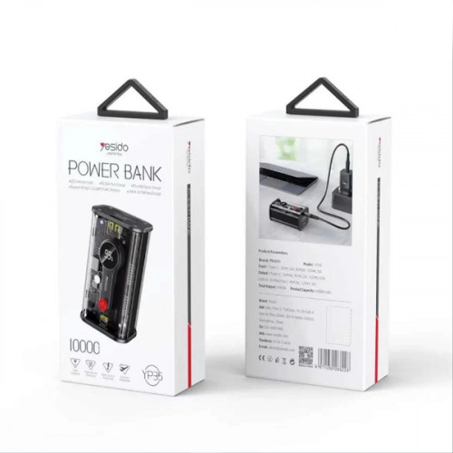 شاحن متنقل قوة 10000 ملي أمبير 20 واط شحن سريع YESIDO YP35 شاحن متنقل قوة 10000 ملي أمبير 20 واط شحن سريع YESIDO YP35
