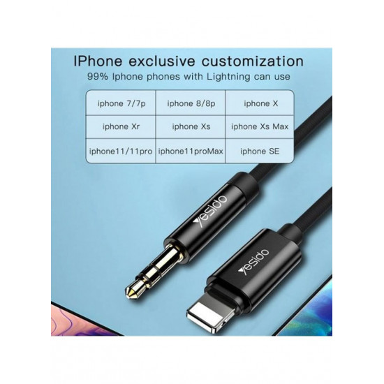 يسيدو - كيبل ايفون AUX منYAU17 yesido يسيدو - كيبل ايفون AUX منYAU17 yesido