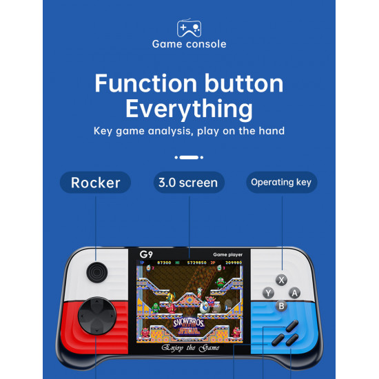 مشغل ألعاب محمول طراز G9 جديد طراز 666 وحدة تحكم بالألعاب شاشة تلفزيون عالية الوضوح 
