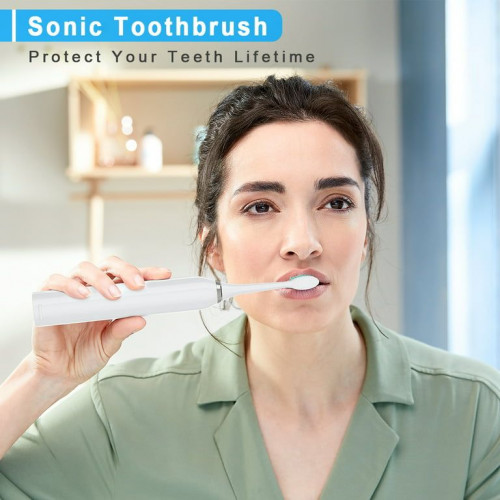 فرشلة أسنان كهربائية بتقنية الاهتزازات الصوتية فرشلة أسنان كهربائية بتقنية الاهتزازات الصوتية