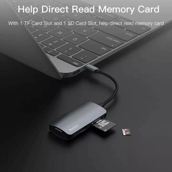 محول محور ييسيدو ( 7 في 1) YESIDO HB16 