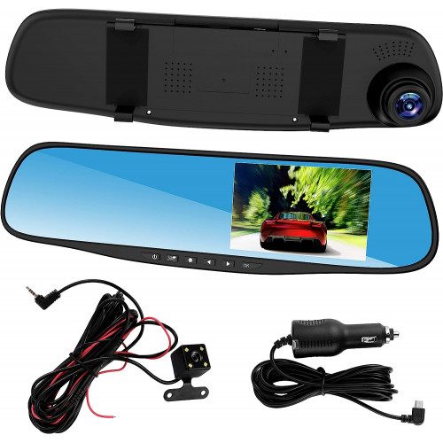 كاميرات داش امامية وخلفية للسيارة، عدسة مزدوجة HD 1080P 4. كاميرا دي في ار لمراة الرؤية الخلفية للسيارة، مقاس 3 انش كاميرات داش امامية وخلفية للسيارة، عدسة مزدوجة HD 1080P 4. كاميرا دي في ار لمراة الرؤية الخلفية للسيارة، مقاس 3 انش