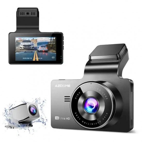كاميرا AZDOME M63 Lite مزدوجة داش أمامية 4K مع GPS WIFI 3 بوصة عرض للرؤية الليلية شاشة للمساعدة في ركن السيارة بسهولة كاميرا AZDOME M63 Lite مزدوجة داش أمامية 4K مع GPS WIFI 3 بوصة عرض للرؤية الليلية شاشة للمساعدة في ركن السيارة بسهولة