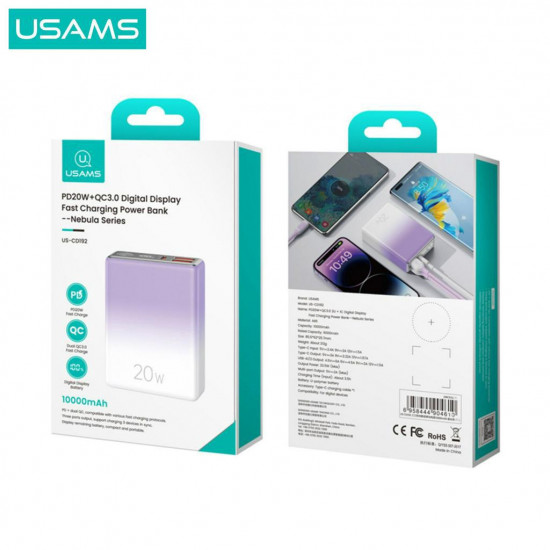 شاحن متنقل رقمي USAMS 10000mAh شاحن متنقل رقمي USAMS 10000mAh