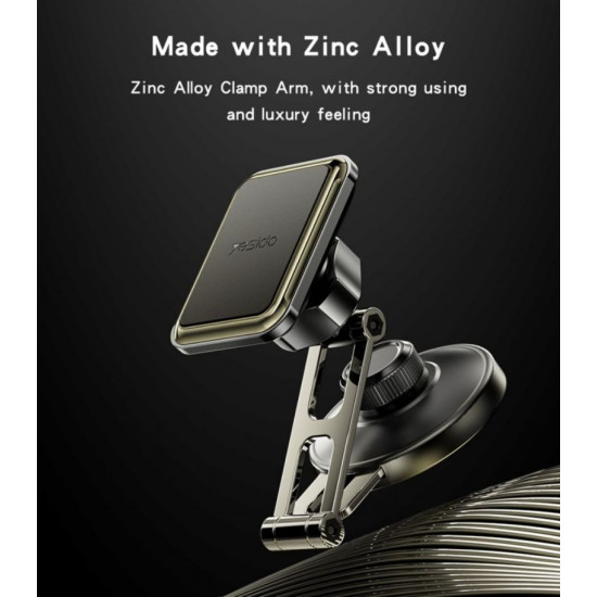 حامل هاتف مغناطيسي متعدد الزوايا مصنوع من سبائك الزنك C264 مكون من 6 قطع مغناطيس بذراع دوارة قوية