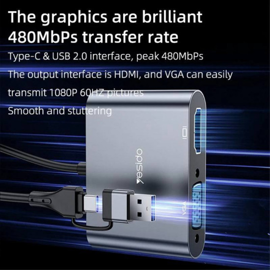 كابل HDTV من YESIDO HM15 لتوسيع شاشة جهاز الكمبيوتر الخاص بك كابل HDTV من YESIDO HM15 لتوسيع شاشة جهاز الكمبيوتر الخاص بك