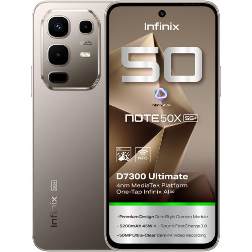 انفنكس نوت 50 اكس - سعة 256 جيجا - رام 8 + 8 جيجا - 5 جى انفنكس نوت 50 اكس - سعة 256 جيجا - رام 8 + 8 جيجا - 5 جى