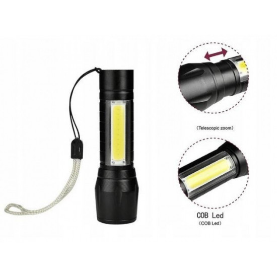 مصباح LED يدوي صغير يحمل باليد بتقنية COB مزود بشاحن بمنفذ USB ومناسب للأماكن الخارجية مصباح LED يدوي صغير يحمل باليد بتقنية COB مزود بشاحن بمنفذ USB ومناسب للأماكن الخارجية