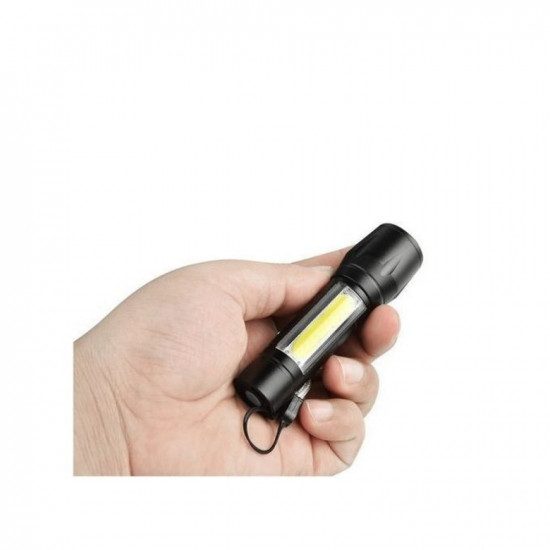 مصباح LED يدوي صغير يحمل باليد بتقنية COB مزود بشاحن بمنفذ USB ومناسب للأماكن الخارجية مصباح LED يدوي صغير يحمل باليد بتقنية COB مزود بشاحن بمنفذ USB ومناسب للأماكن الخارجية