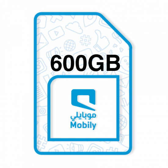 شريحة إنترنت موبايلي 600GB مدة 6 شهور شريحة إنترنت موبايلي 600GB مدة 6 شهور