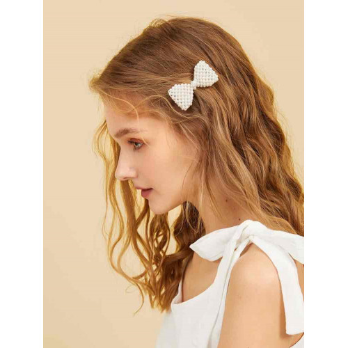 بنسه لتزيين الشعر بشكل فيونكه  باللؤلؤ الصناعي