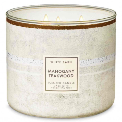 MAHOGANY TEAKWOOD شمعه  معطرة بثلاث فتلات