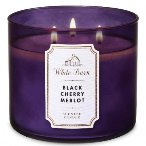 ‏BLACK CHERRY MERLOT شمعه  ثلاثية الفتيل 