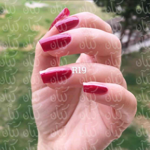 مناكير احمر وردي رقم 19