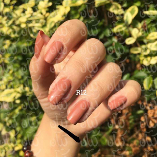 مناكير برتقالي هادىء رقم 12