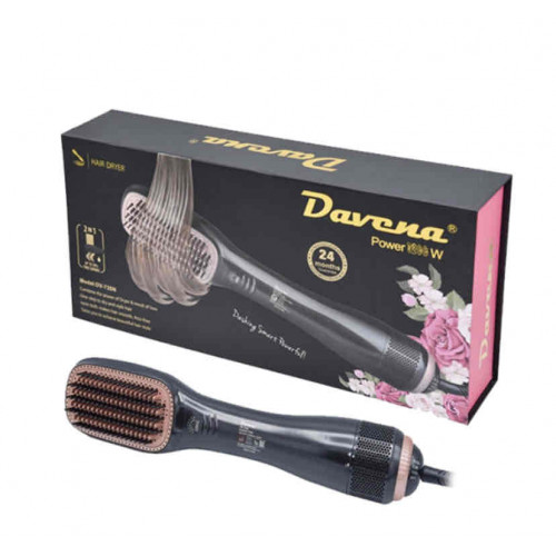 استشوار وتصفيف الشعر دافينا بتقنية الأيونات بقوة 1200 واط - اسود