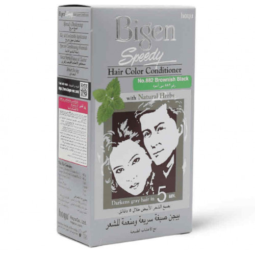 صبغة سريعة ومنعمة للشعر مع الاعشاب الطبيعية من بيجن 882 بني اسود 
