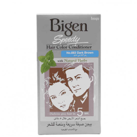 صبغة سريعة ومنعمة للشعر مع الاعشاب الطبيعية من بيجن - رقم 883 بني غامق