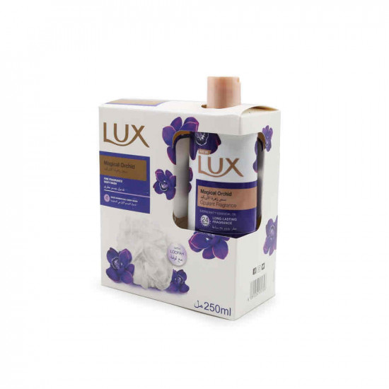 لوكس غسول جسم عطرى سحر زهرة الاوركيد مع ليفة 250مل