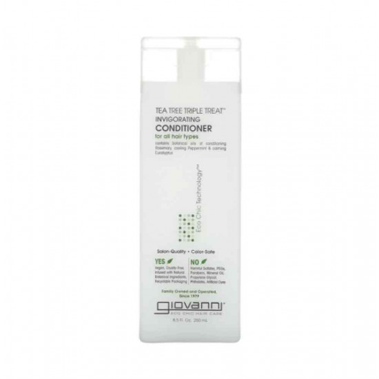 بلسم زيت شجرة الشاي الثلاثي المعالج والمقوي للشعر من جيوفاني - 250 مل