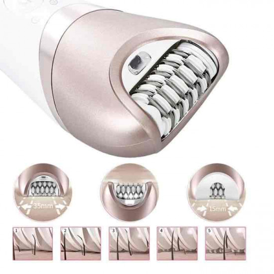 ماكينة حلاقة نسائية كيمي متعددة الوظائف 1 في 5 مقاوم للماء KM-8001 - أبيض