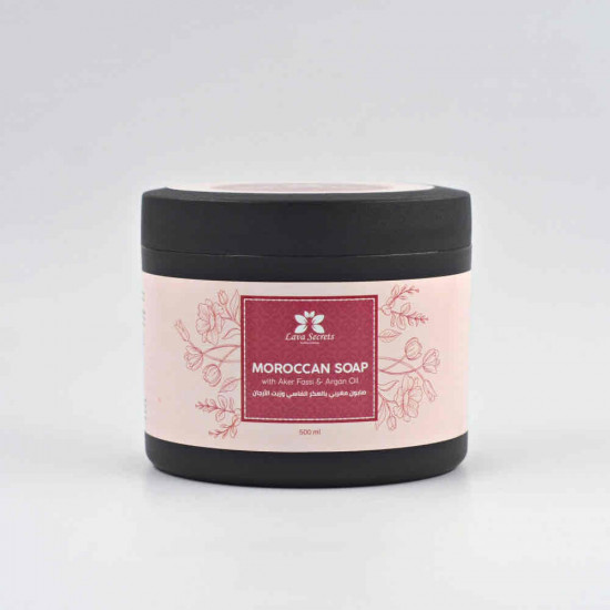 صابون مغربي بالعكر الفاسي والارقان 500 مل