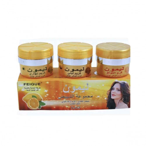 كريم الليمون الثلاثي مجموعة التبييض 