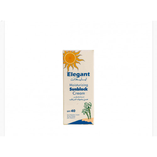 ايليغانت واقي شمس مرطب عامل حماية 40 | ELEGANT MOISTURIZING SUN BLOCK CREAM SPF40  