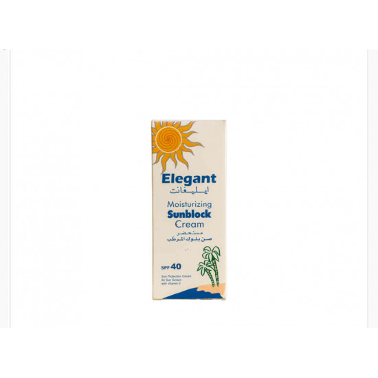 ايليغانت واقي شمس مرطب عامل حماية 40 | ELEGANT MOISTURIZING SUN BLOCK CREAM SPF40  