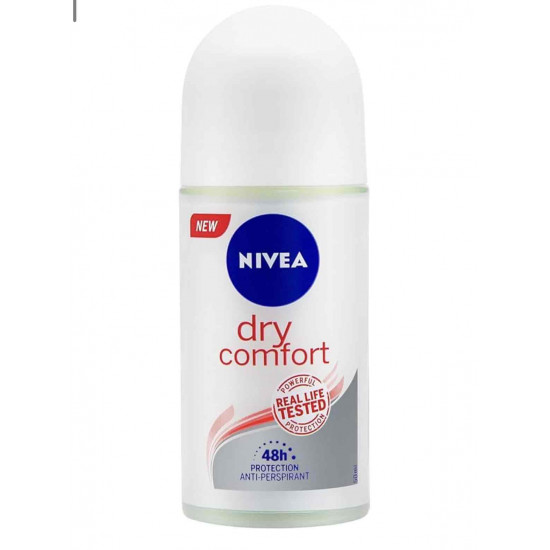 مزيل للعرق للنساء، دراي كمفورت من نيڤيا، جفاف سريع، رول أون 50 ملليلتر، منعش، للجنسين