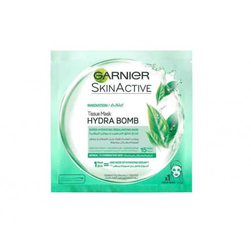 قناع  هيدرا بومب الورقي مع خلاصة الشاي الأخضر