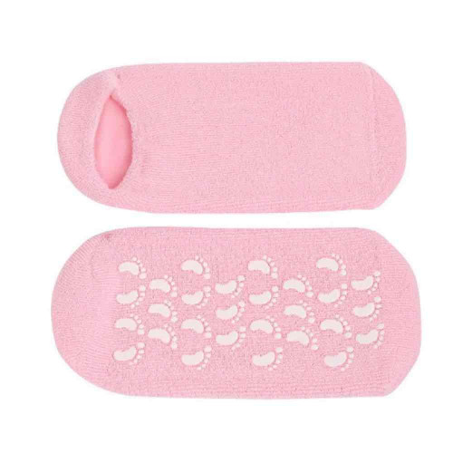 شربات قدمين سيليكون مغطى قماش لترطيب و التنعيم و الخلطات 