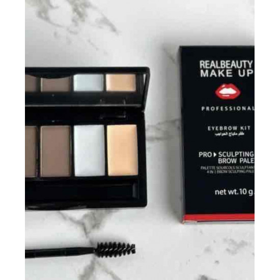 طقم ترتيب الحواجب ( جل تثبيت - و كونسيلر - و باودر رسم درجات بني ) - من ريل بيوتي