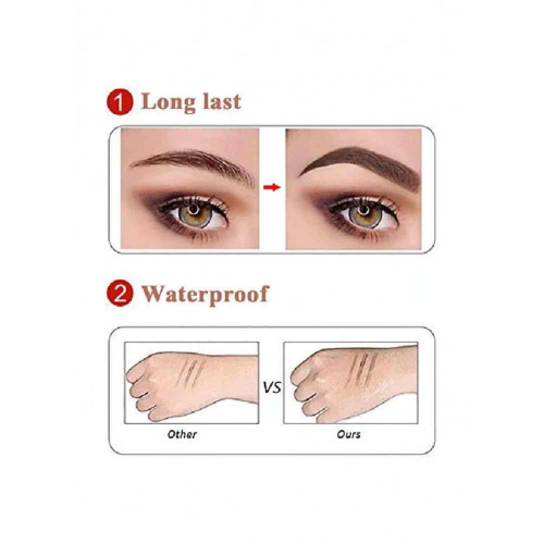 قلم حواجب بثلاثه فرش لرسم الشعر طبيعي و ملىء الفراغات من ريل بيوتي