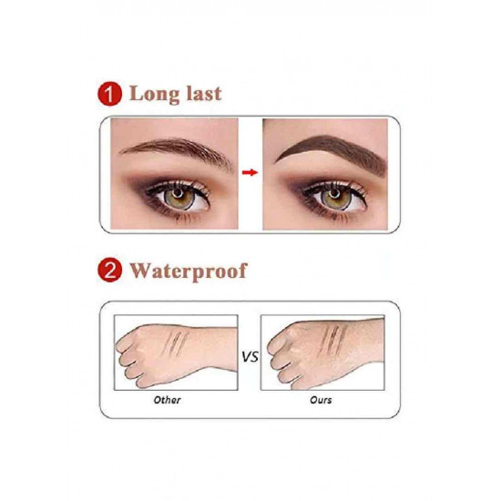 قلم حواجب بثلاثه فرش لرسم الشعر طبيعي و ملىء الفراغات من ريل بيوتي