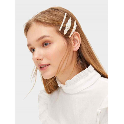 دبوس شعر مزخرف بااللؤلؤ الصناعي 3 قطع