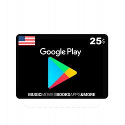 جوجل بلاي امريكي - 25 دولار 