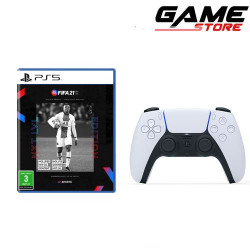 يد تحكم بلايستيشن 5 + لعبة فيفا 21 