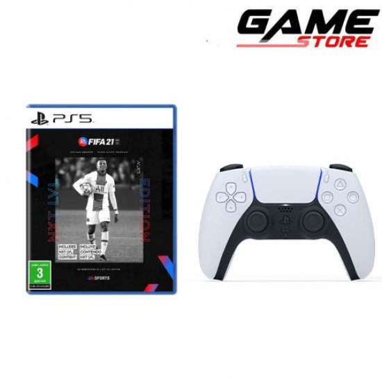 يد تحكم بلايستيشن 5 + لعبة فيفا 21 