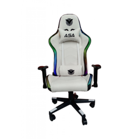 كرسي جيمينج ASA - أبيض RGB - ASA gaming chair