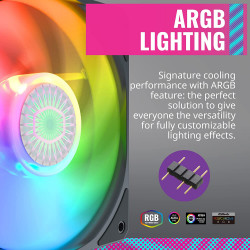 مراوح تركيب :COOLER MASTER SICKLEFLOW 120ARGB 1PACK